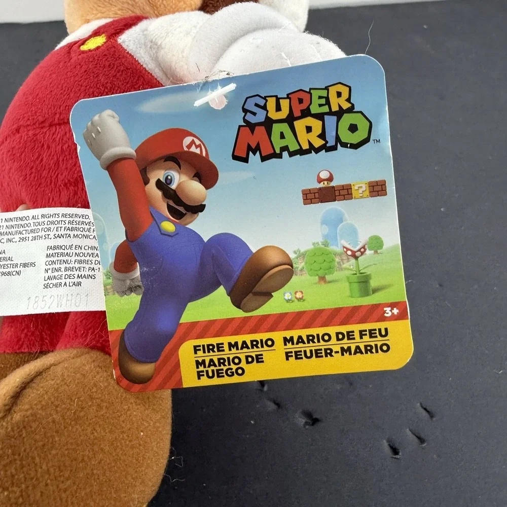 Super Mario Movie Fire Mario Plush Stuffed Doll Toy 9